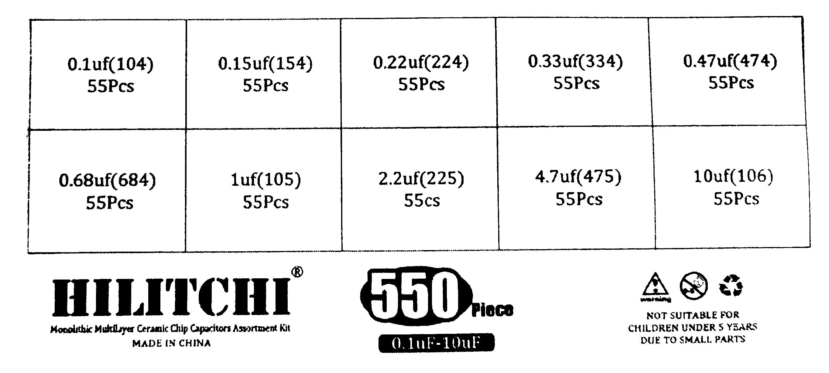 available capacitor values